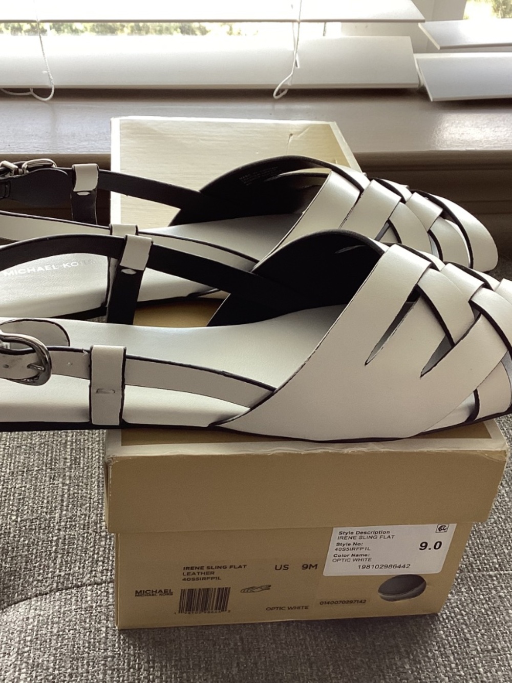 Michael Kors Michael Michael Kors Irene Slingback Leather Flats, size 9 - Picture 3 of 9